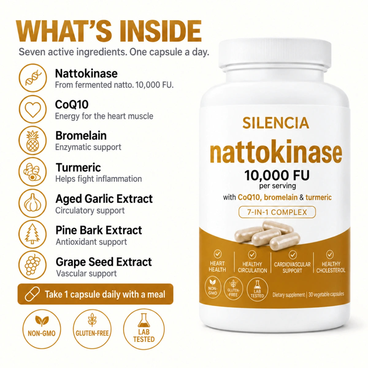 Nattokinase 10,000 · Get back to peak performance in bed, feel the difference in just 7 days