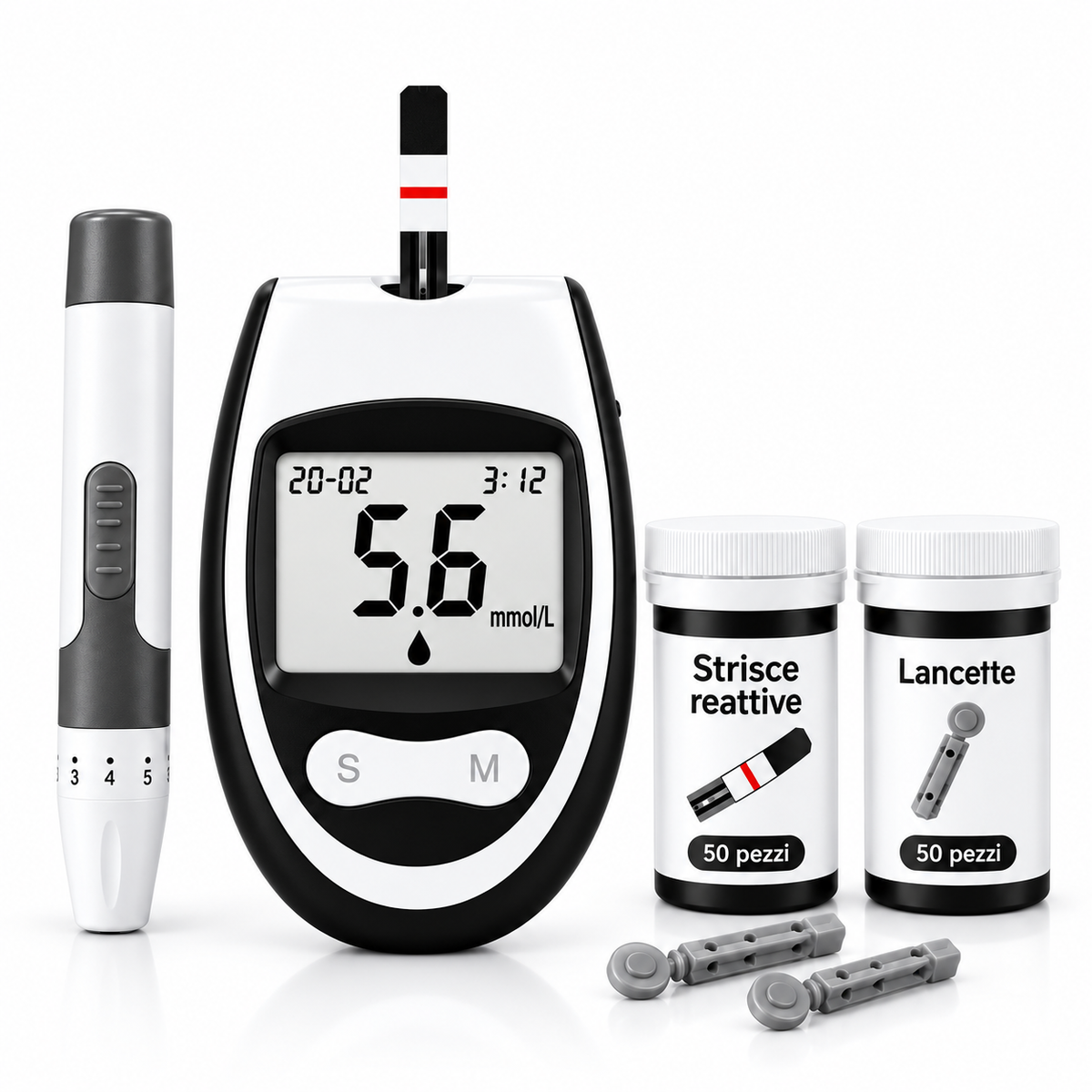 Blood glucose meter + 50 lancets