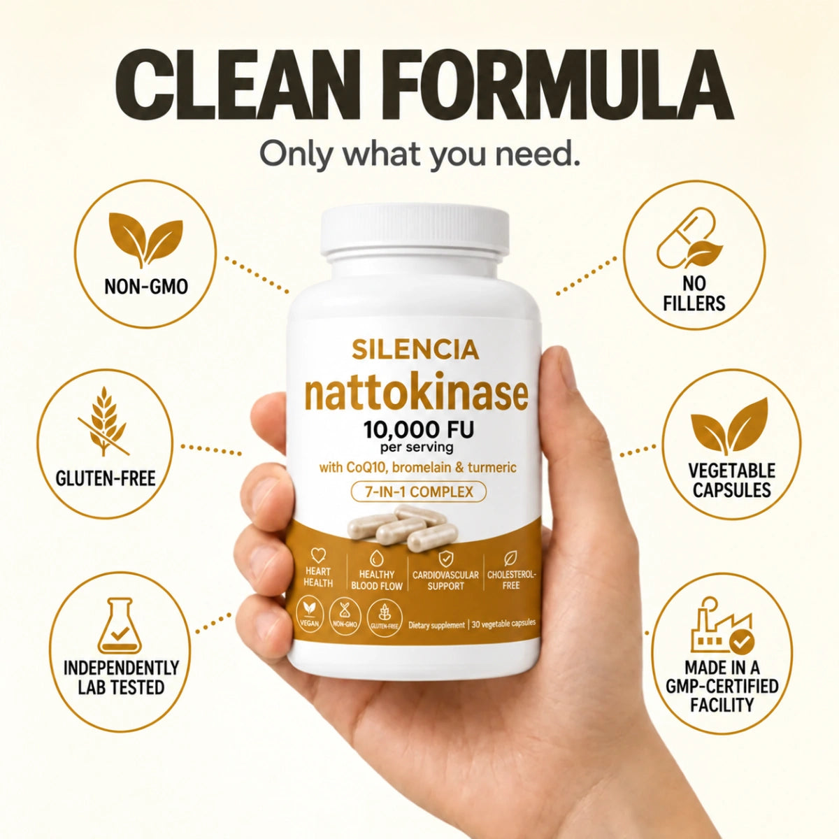 Nattokinase 10,000 · Get back to peak performance in bed, feel the difference in just 7 days
