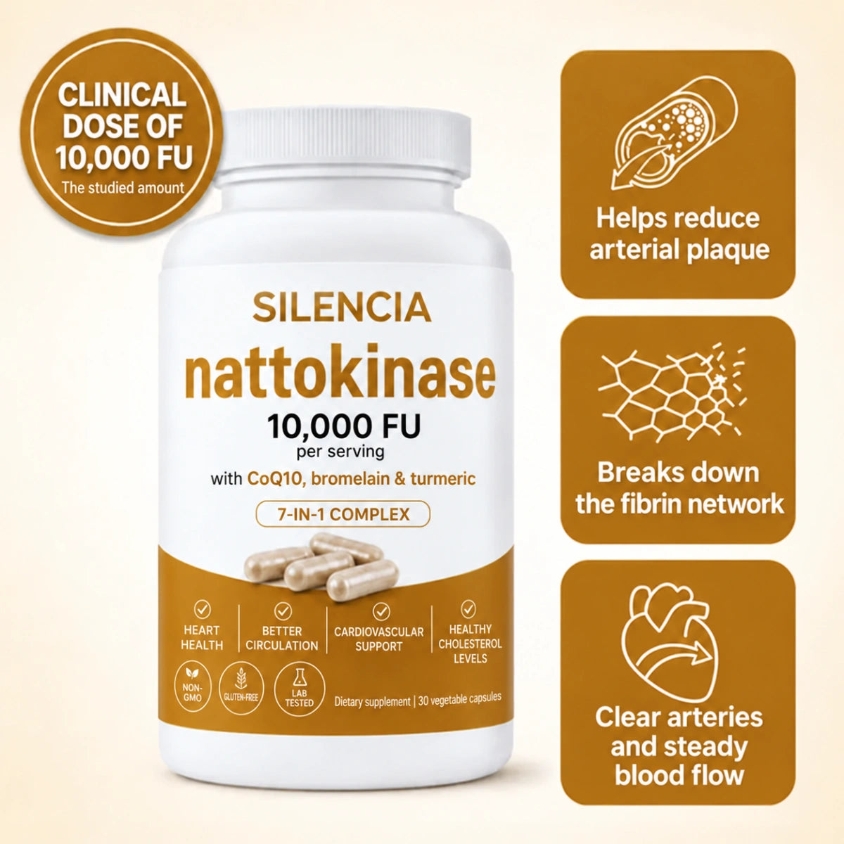 Nattokinase 10,000 · Get back to peak performance in bed, feel the difference in just 7 days