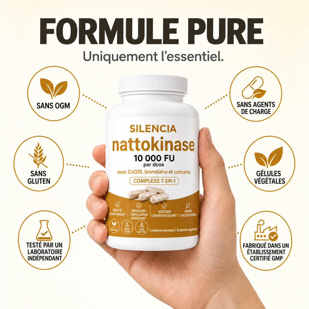 Nattokinase 10,000 · Get back to peak performance in bed, feel the difference in just 7 days